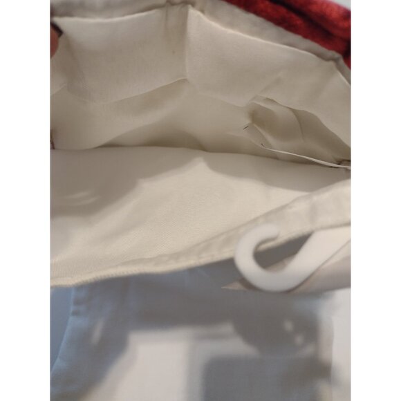 Merry Bright Embroidered Christmas Tree Stocking Velour Holiday Glitter Star NEW - Picture 5 of 5